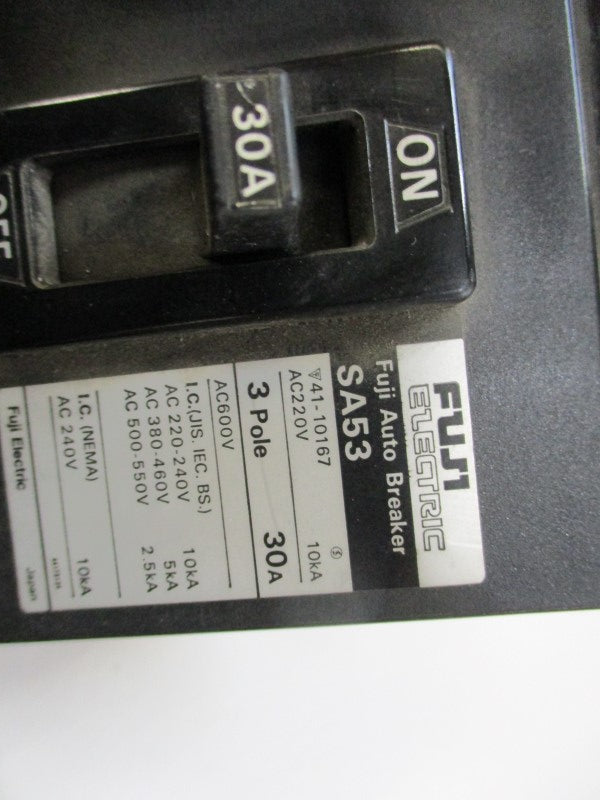 FUJI ELECTRIC SA53 CIRCUIT BREAKER 30A 220VAC NSNP