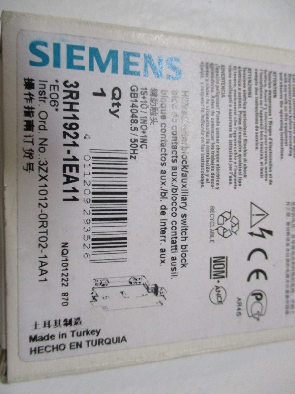 SIEMENS 3RH1921-1EA11 NSMP
