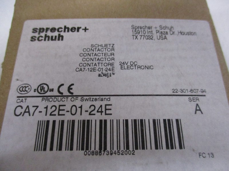 SPRECHER+SCHUH CA7-12E-01-24E 24VDC NSMP