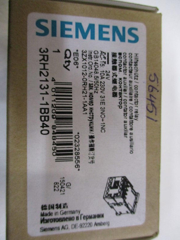 SIEMENS 3RH2131-1BB40 NSMP