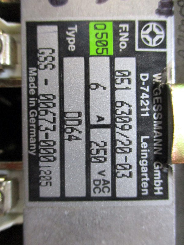 W.GESSMANN 0516309/20-03 DD64 NSNP