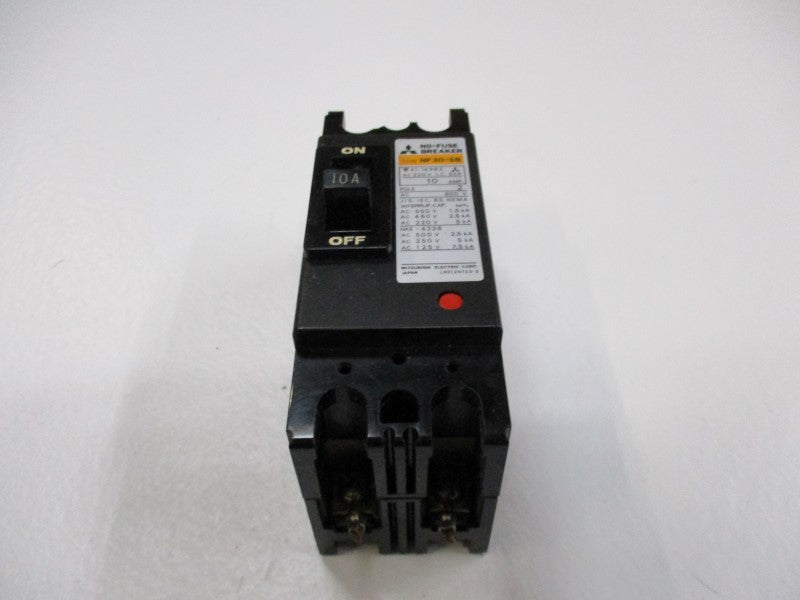 MITSUBISHI NF30-SB CIRCUIT BREAKER 10A 220VAC (AS PICTURED) UNMP
