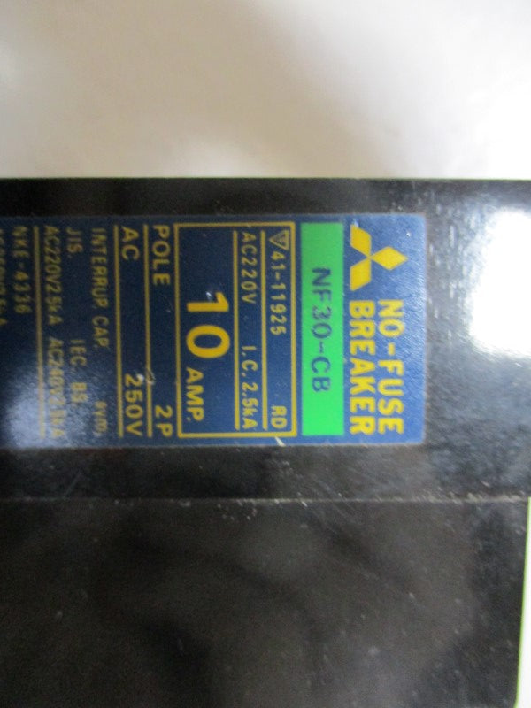 MITSUBISHI NF30-CB CIRCUIT BREAKER 10A 220VAC NSNP