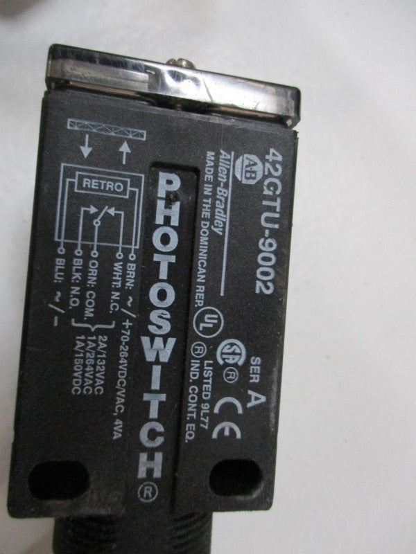 ALLEN BRADLEY 42GTU-9002 PHOTOSWITCH SENSOR SER. A UNMP