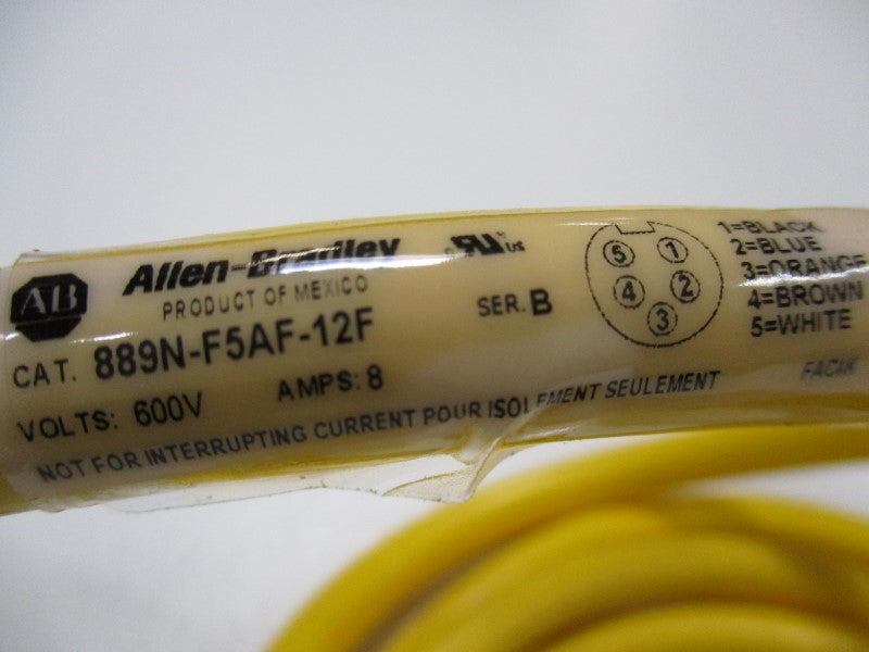ALLEN BRADLEY 889N-F5AF-12F CORDSET SER. B NSNP