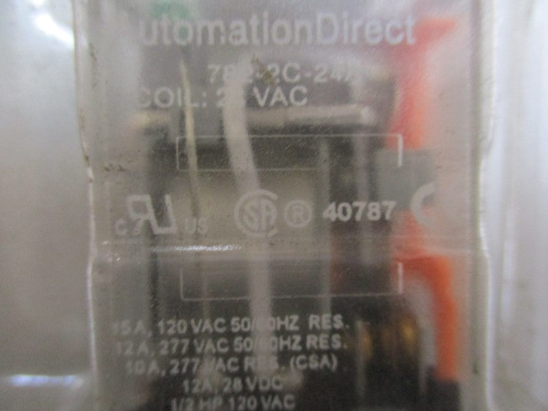 AUTOMATION DIRECT 782-2C-24A RELAY 24VAC 15A NSMP