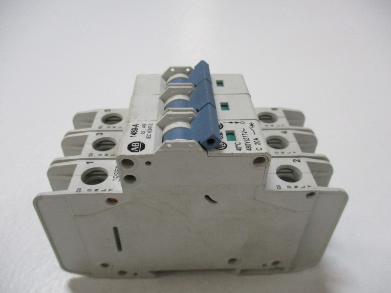 ALLEN BRADLEY 1489-A3C200 CIRCUIT BREAKER SER. A 20A 277V UNMP