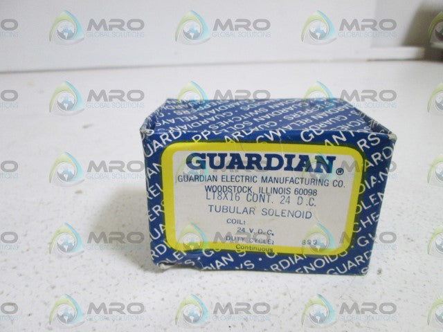 GUARDIAN ELECTRIC TUBULAR SOLENOID LT8X16-C-24D *NEW IN BOX*