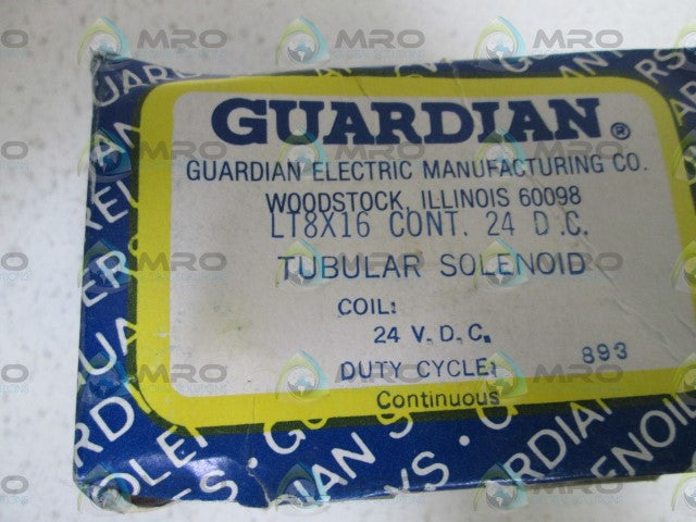 GUARDIAN ELECTRIC TUBULAR SOLENOID LT8X16-C-24D *NEW IN BOX*