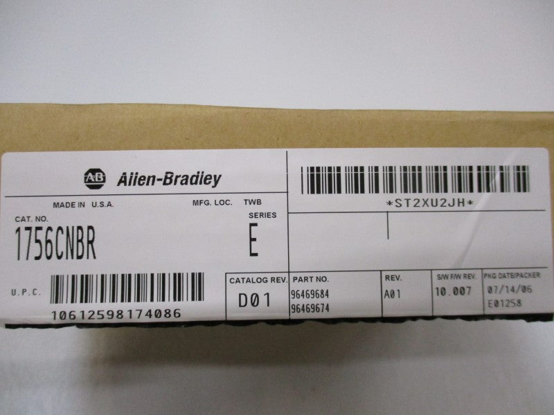 ALLEN BRADLEY 1756-CNBR COMMUNICATION BRIDGE SER. E F/W 10.007 NSMP
