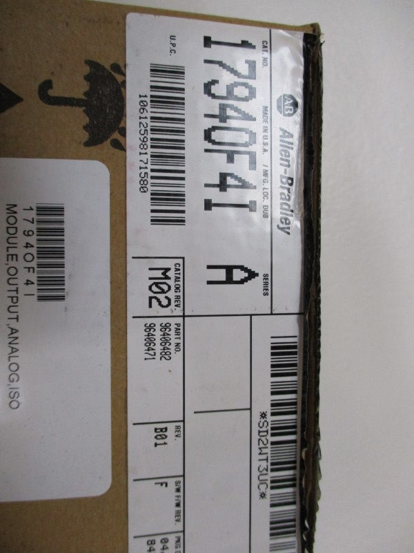 ALLEN BRADLEY 1794-OF4I ISOLATED ANALOG OUTPUT MODULE SER. A F/W F NSMP
