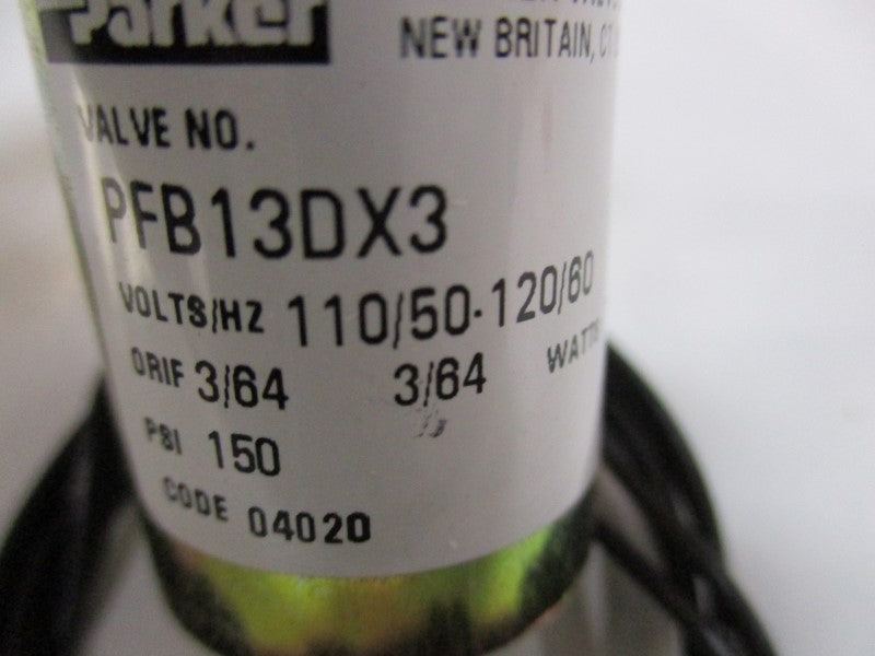 PARKER PFB13DX3 110/120V 150PSI (AS PICTURED) NSNP