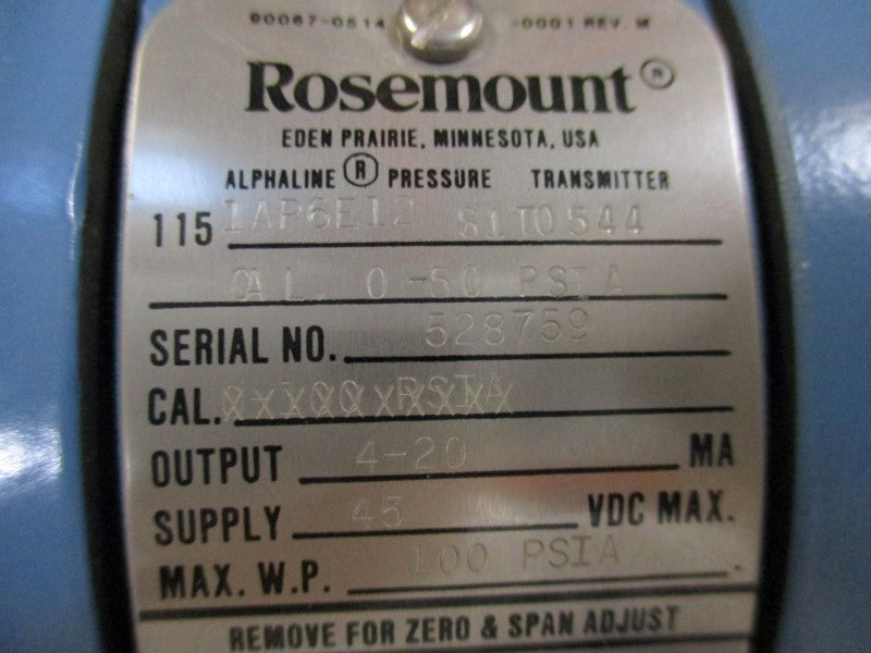 ROSEMOUNT 1151AP6E12S1T0544 NSNP