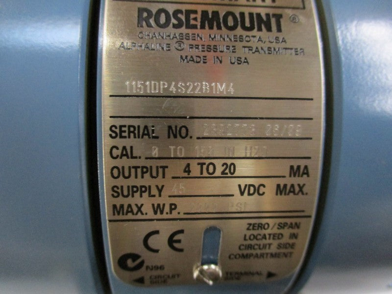 ROSEMOUNT 1151DP4S22B1M4 (AS PICTURED) NSNP LOOK INSIDE THE PART MISSING PART