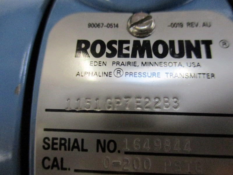 ROSEMOUNT 1151GP7E22B3 NSNP
