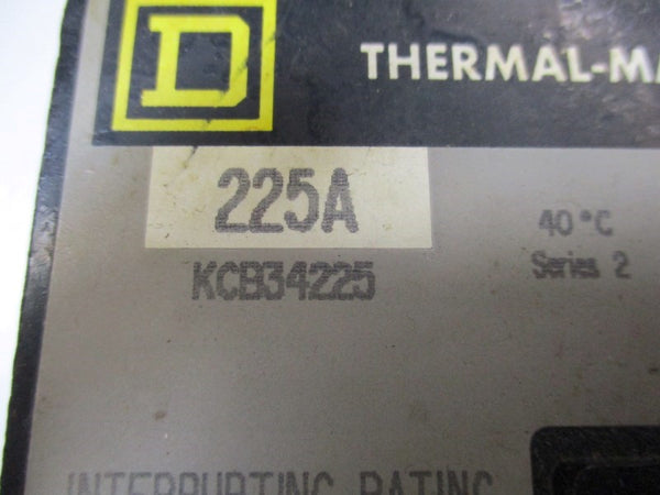 SQUARE D KCB34225 CIRCUIT BREAKER 225A 480VAC (GREY) UNMP