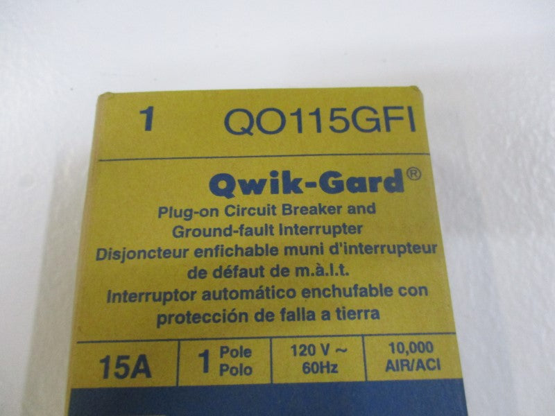 SQUARE D QO115GFI CIRCUIT BREAKER 15A 120V NSMP