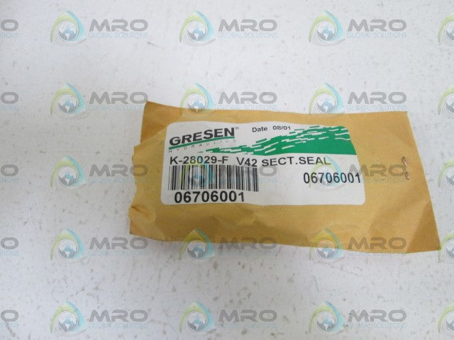 GRESEN SEAL KIT 06706001 *ORGINAL PACKAGE*