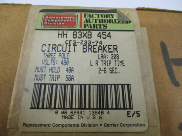 FACTORY AUTHORIZED CF3-Z33-74 HH83XB454 CIRCUIT BREAKER 48A 480V NSFS