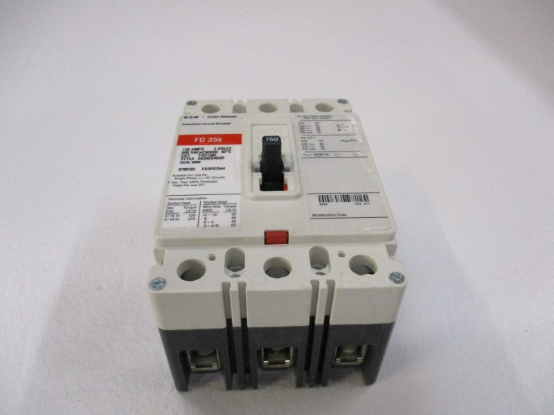 CUTLER HAMMER FD3150L CIRCUIT BREAKER 150A 600VAC NSMP