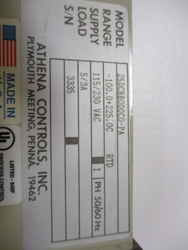 ATHENA 25DCBB000C0-PA UNMP