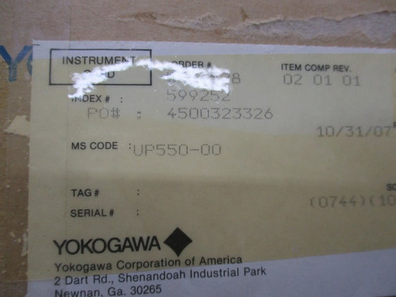 YOKOGAWA UP550-00 100-240VAC NSMP