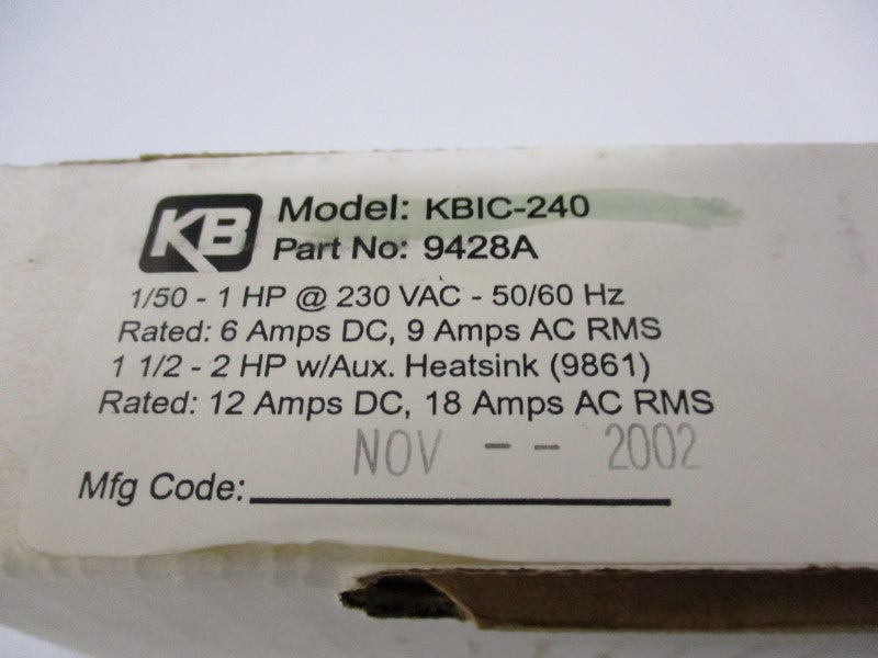 KB ELECTRONICS KBIC-240 (9428A) NSMP