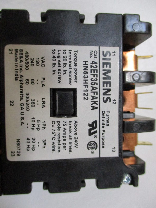 SIEMENS 42EF35AFAKA HN53HF122 600V NSMP