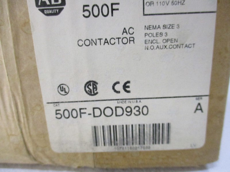 INDUSTRIAL SPARE PART 500F-DOD930 SER. A 120V NSFS