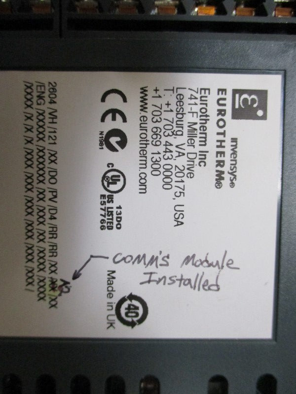 EUROTHERM 2604/VH/121/XX/DO/PV/D4/RR/RR/XX/A2/XX/ENG NSNP