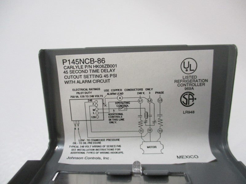 JOHNSON CONTROL P145NCB-86 HK06ZB001 NSMP