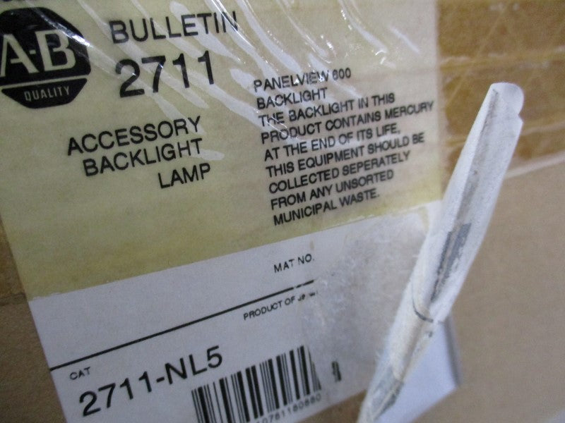 ALLEN BRADLEY 2711-NL5 ACCESSORY BACKLIGHT LAMP SER. A NSMP