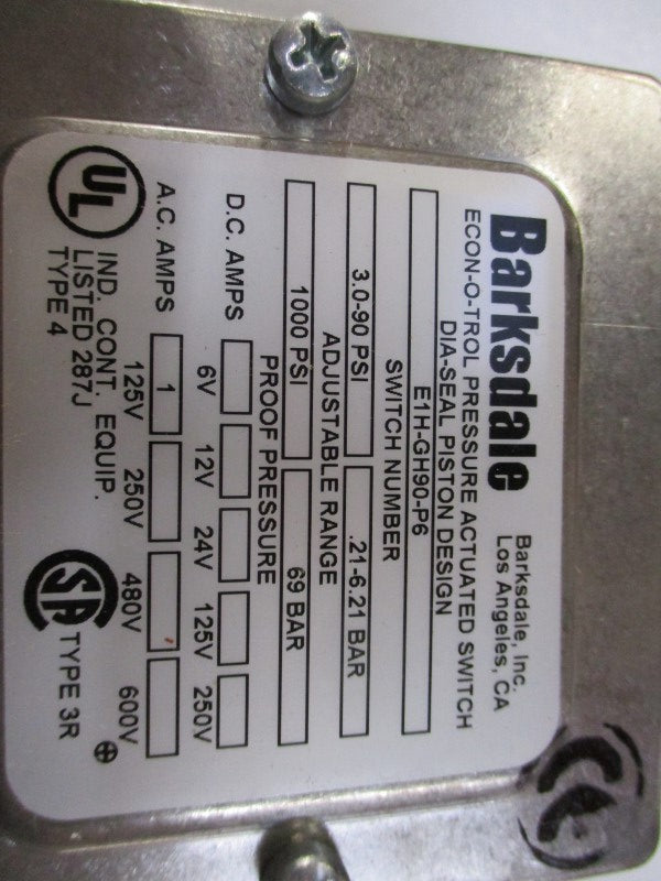 BARKSDALE E1H-GH90-P6 NSMP