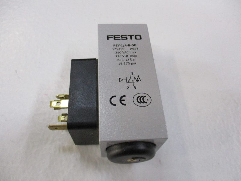FESTO PEV-1/4-B-OD 175250 250VAC 15-175PSI NSMP