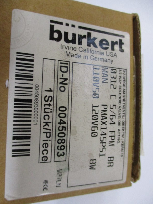 BURKERT 0312C5/64FPMBR 00450893 NSMP