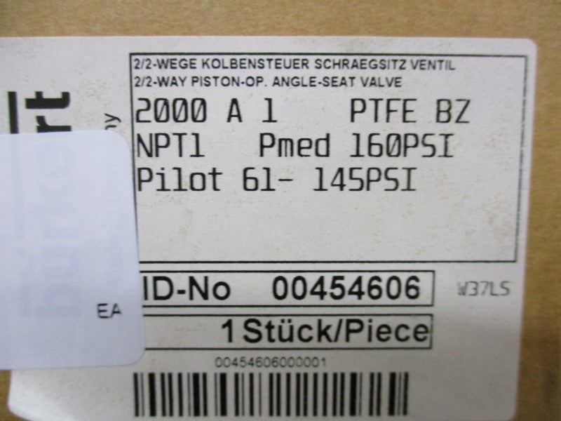 BURKERT 2000A1PTFEBZ 00454606 NSMP