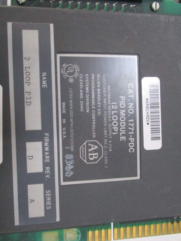 ALLEN BRADLEY 1771-PDC SER. A F/W D UNMP