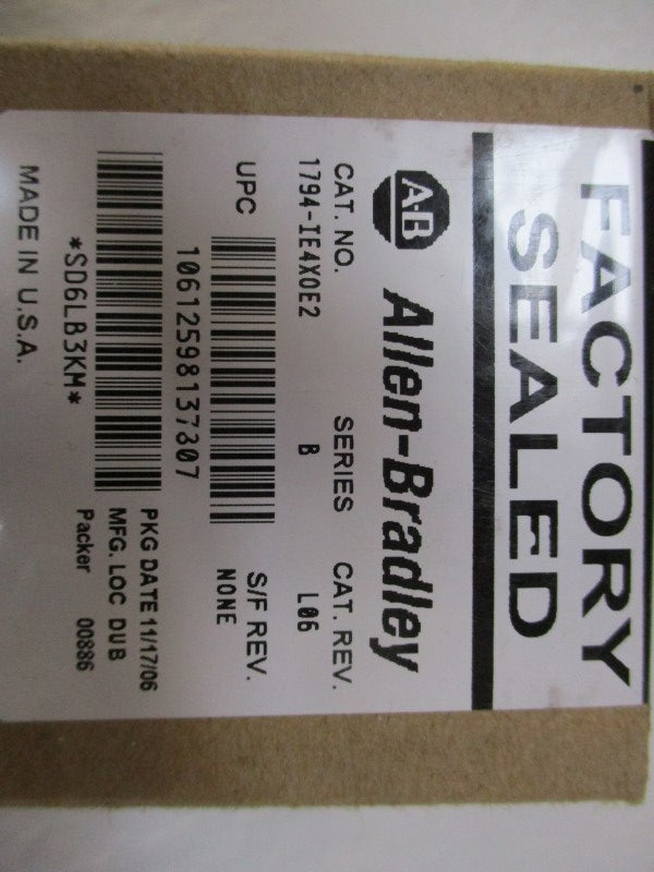 ALLEN BRADLEY 1794-IE4XOE2 SER. B DATE: 2006 NSFS