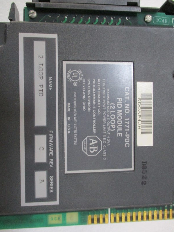 ALLEN BRADLEY 1771-PDC SER. A F/W C UNMP