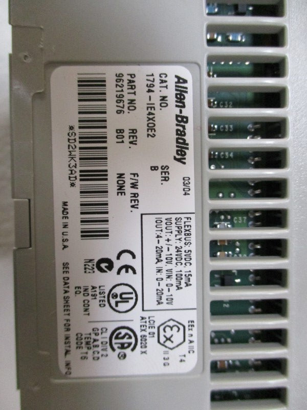 ALLEN BRADLEY 1794-IE4XOE2 SER. B 24VDC NSMP