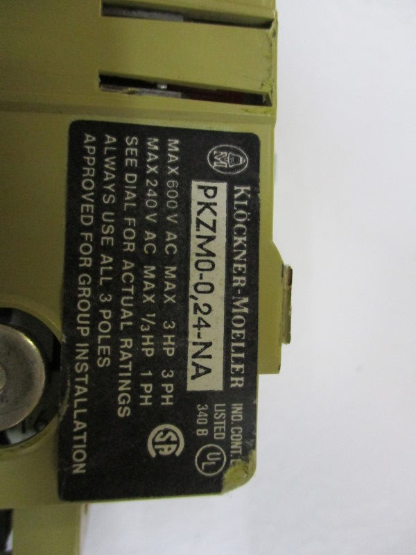 KLOCKNER MOELLER PKZM0-0.24-NA UNMP