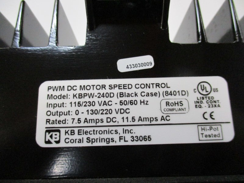KB ELECTRONICS KBPW-240D (8401D) (BLACK) NSMP