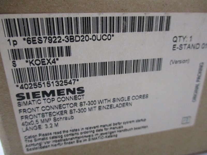 SIEMENS 6ES7922-3BD20-0UC0 NSMP
