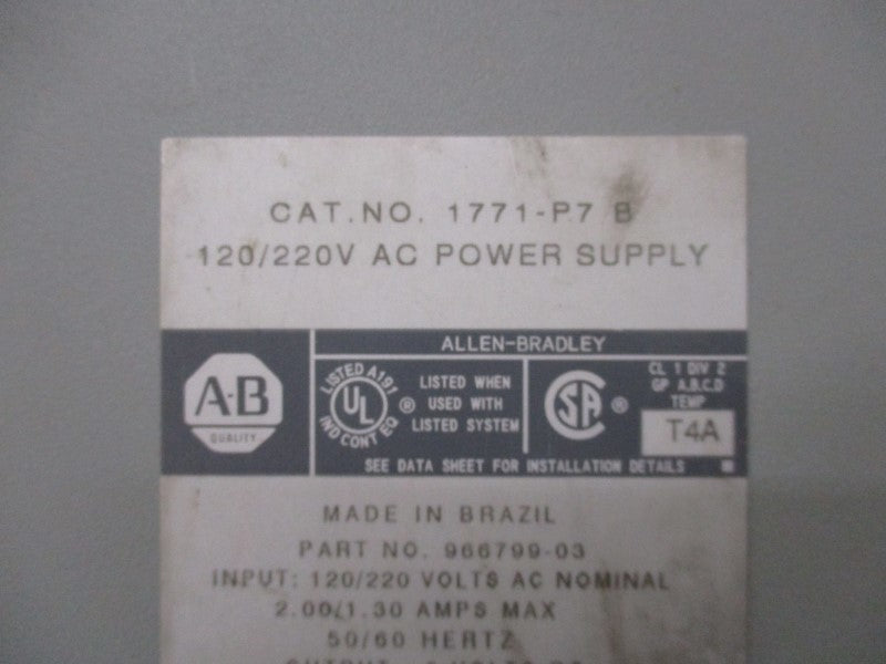ALLEN BRADLEY 1771-P7 SER. B (AS PICTURED) UNMP