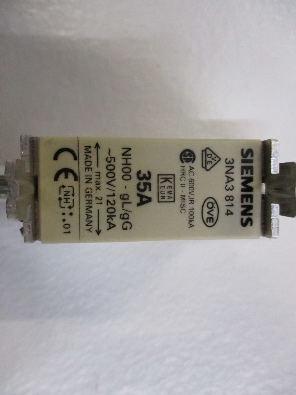 SIEMENS 3NA3814 500V 35A NSNP