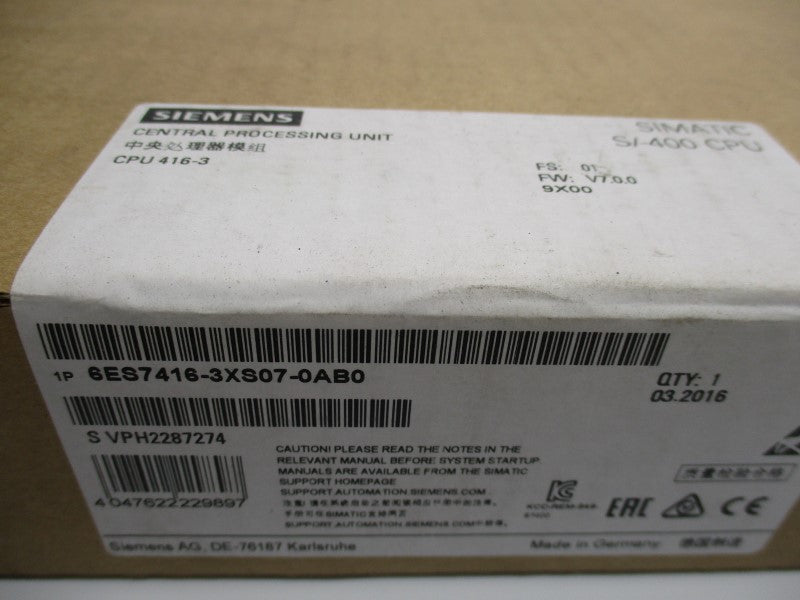SIEMENS 6ES7416-3XS07-0AB0 NSFS