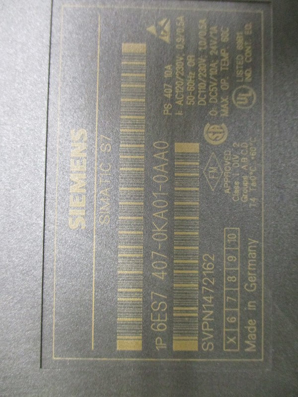 SIEMENS 6ES7407-0KA01-0AA0 UNMP