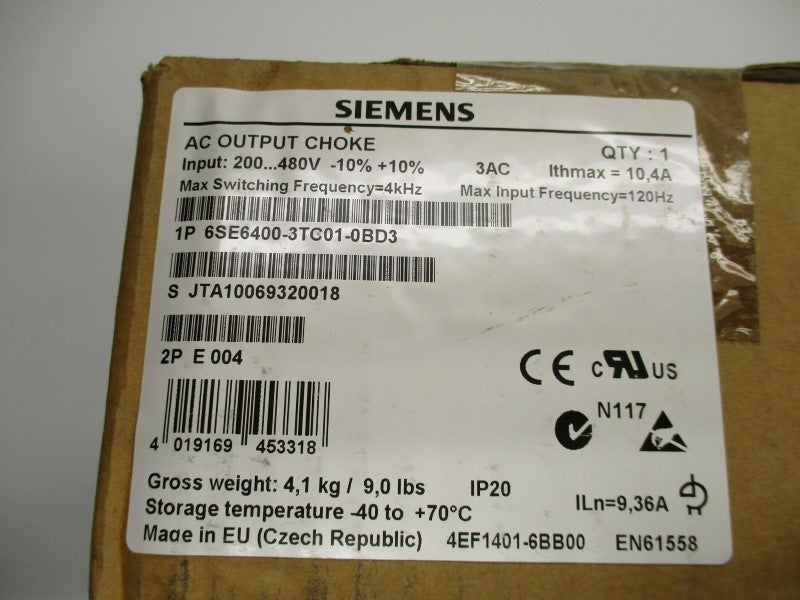 SIEMENS 6SE6400-3TC01-0BD3 NSFS