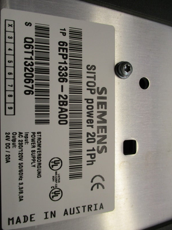 SIEMENS 6EP1336-2BA00 230/120VAC 3.3/8.0A NSMP
