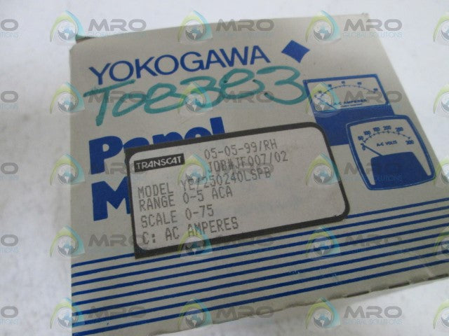 TRANSCAT PANEL 0-75 A-C AMPS METER JF007/02 *NEW IN BOX*